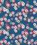 Japanese Romantic Cherry Blossom Vector Seamless Pattern