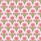 Japanese Romantic Flower Motif Vector Seamless Pattern