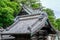 Japanese roof tile ancient shrine rooftop style in Buddhism in Japan