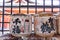 Japanese sake barrels at Miyajima