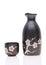 Japanese sake cup and bottle