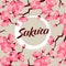 Japanese sakura background with stylized flowers. Image for holiday invitations, greeting cards, posters