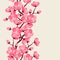 Japanese sakura seamless pattern with stylized flowers. Background made without clipping mask. Easy to use for backdrop