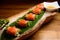 Japanese salmon sushi appetizer