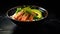 Japanese salmon tataki with avocado, a traditional gourmet delight, Ai Generated