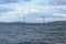 Japanese sea and Russkiy bridge view in Vladivostok