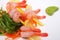 Japanese seafood sushi prawns.
