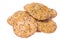 Japanese Sesame Rice Crackers Macro Isolated