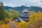 Japanese Shinto shrine in Autumn