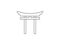 Japanese, shinto, torii icon. Vector illustration, flat design.