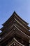 Japanese shrine pagoda multi-level roofs