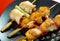 Japanese skewered seafoods Yakitori