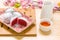 Japanese Snack Background / Japanese Snack / Japanese Snack on Wooden Background