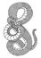 Japanese snake vector for printing on paper and for tattoo design.