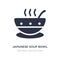 japanese soup bowl icon on white background. Simple element illustration from Food concept
