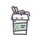 japanese soup color vector doodle simple icon