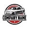 Japanese sport car ready made logo template