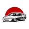 Japanese sport car vector image isolated