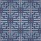 Japanese Square Maze Line Vector Seamless Pattern