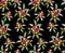 Japanese Star Flower Bouquet Vector Seamless Pattern