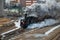Japanese steam locomotive in winter