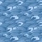 Japanese Storm Ocean Wave Art Vector Seamless Pattern