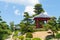 Japanese style garden with pagoda