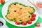 Japanese style kids breakfast or lunch shaped cute yellow chick