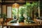 Japanese style kitchen housedishes bamboo vase window comfort elegance modern