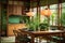 Japanese style kitchen interiore dishes bamboo vase window comfort elegance modern