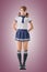 Japanese style school girl in sailor suit