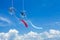 Japanese summer image, blue sky and wind chimes