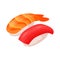 Japanese Sushi Isometric Composition