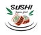 Japanese sushi seafood emblem