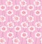 Japanese Swirl Softly Flower Vector Seamless Pattern