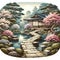 Japanese Tea Garden Tranquility, AI generated