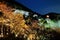 Japanese temple at night