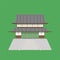 Japanese temple old style vector illustration eps10