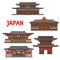 Japanese temples, shrines, Japan pagoda houses