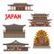 Japanese temples, shrines, pagodas in Nara, Japan