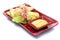 Japanese tempura with vegetables and suace curry isolated
