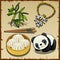 Japanese theme, set of food, animal and jewellery