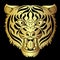 Japanese tiger head tattoo design vector for sticker.