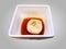 Japanese Tofu Appetizer in Small Bowl Isolated on Gray Background