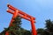 Japanese torii and blue sky