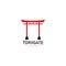 japanese torii gates logo and symbol design icon.