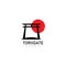 japanese torii gates logo and symbol design icon.