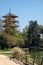 Japanese Tower or Pagoda in the grounds of the Castle of Laeken, Brussels, the home of the Belgian royal family.