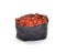 Japanese tradition food sushi Ikura, Gunkan sushi or salmon roe on japan rice rap by Seaweed