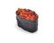 Japanese tradition food sushi Ikura, Gunkan sushi or salmon roe on japan rice rap by Seaweed